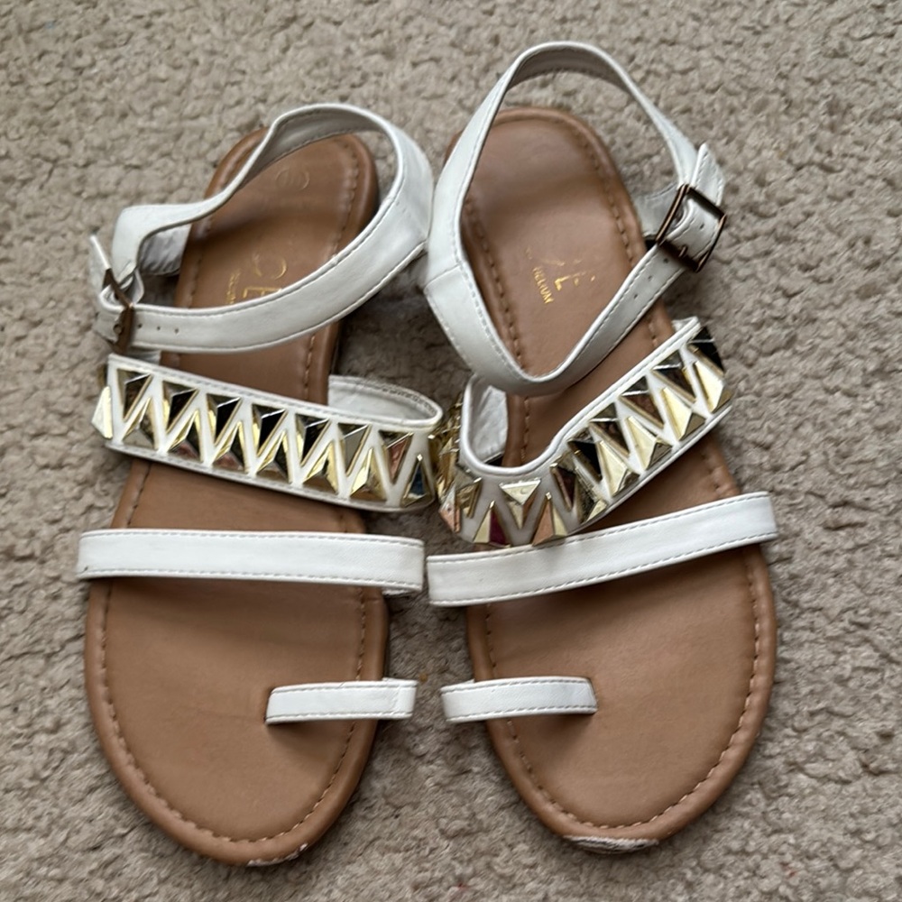 Rouge Helium Sandals Size 10 Color White Gold